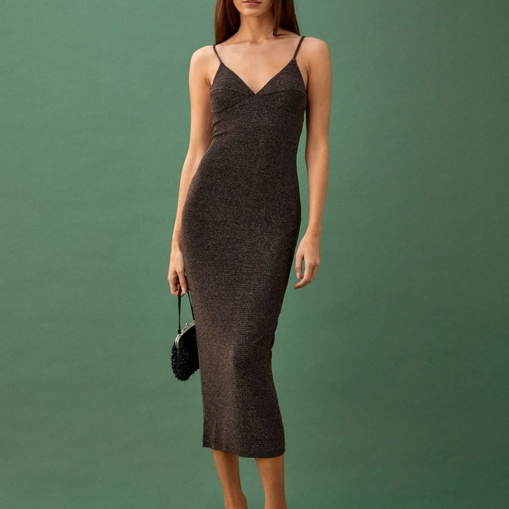 reformation sparkly dress